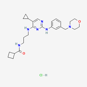Структурная формула MRT67307 HCl, CAS 1190378-57-4, формула C26H36N6O2.XHCl