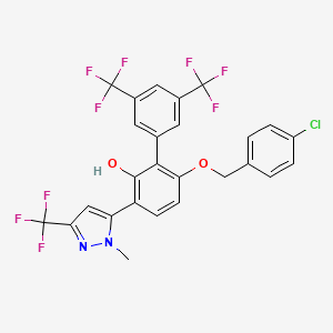 Структурная формула MYCi361, CAS 2289690-31-7, формула C26H16ClF9N2O2