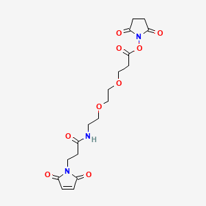 Структурная формула Mal-amido-PEG2-NHS, CAS 955094-26-5, формула C18H23N3O9