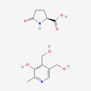 Структурная формула Metadoxine, CAS 74536-44-0, формула C13H18N2O6