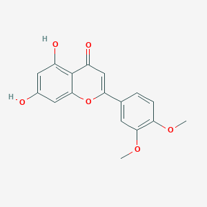 Структурная формула 4'-Methylchrysoeriol, CAS 4712-12-3, формула C17H14O6