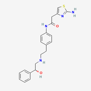 Структурная формула Mirabegron, CAS 223673-61-8, формула C21N4O2SH24