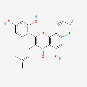 Структурная формула Morusin, CAS 62596-29-6, формула C25H24O6