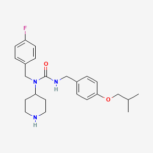 Структурная формула N-Desmethyl Pimavanserin, CAS 639863-77-7, формула C24H32FN3O2