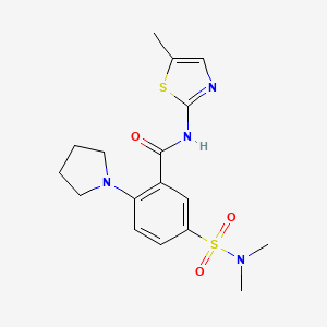 Структурная формула NGI-1 (ML414), CAS 790702-57-7, формула C17H22N4O3S2