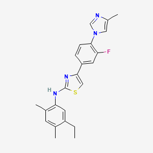 Структурная формула NGP555, CAS 1304630-27-0, формула C23H23FN4S