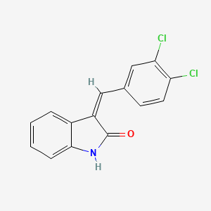 Структурная формула NSC 247030(SU5201), CAS 114727-43-4, формула C15H9Cl2NO