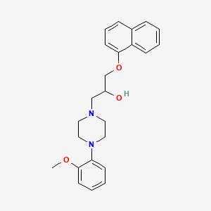 Структурная формула Naftopidil, CAS 57149-07-2, формула C24H28N2O3.2HCl