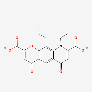 Структурная формула Nedocromil, CAS 69049-73-6, формула C19H17NO7