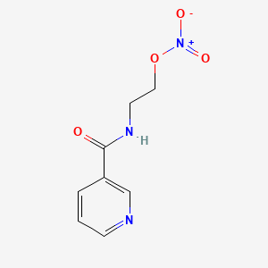 Структурная формула Nicorandil, CAS 65141-46-0, формула C8H9N3O4