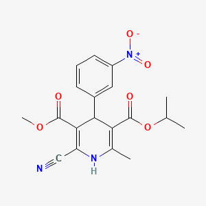 Структурная формула Nilvadipine, CAS 75530-68-6, формула C19H19N3O6