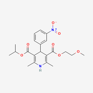 Структурная формула Nimodipine, CAS 66085-59-4, формула C21H26N2O7