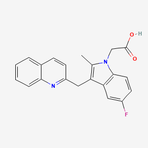 Структурная формула OC000459(Timapiprant), CAS 851723-84-7, формула C21H17FN2O2