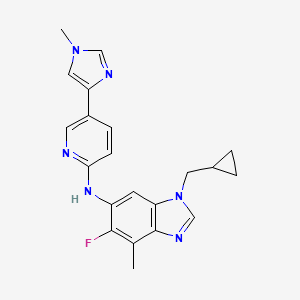 Структурная формула ONO-8590580, CAS 1802661-73-9, формула C21H21FN6