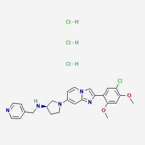 Структурная формула OTS186935 trihydrochloride, CAS 2093401-85-3, формула C25H29Cl4N5O2