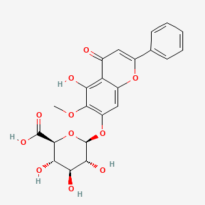 Структурная формула Oroxyloside, CAS 36948-76-2, формула C22H20O11