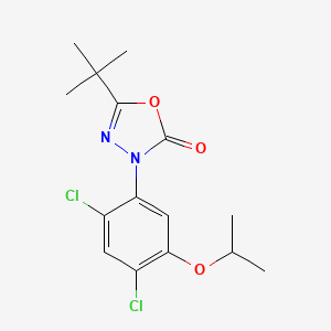 Структурная формула Oxadiazon, CAS 19666-30-9, формула C15H18Cl2N2O3