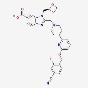 Структурная формула DANUGLIPRON（PF-06882961）, CAS 2230198-02-2, формула C31H30FN5O4