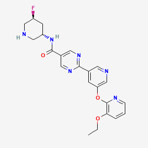 Структурная формула PF-07202954, CAS 2639372-47-5, формула C22H23FN6O3