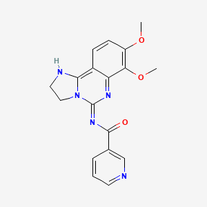 Структурная формула PIK90, CAS 677338-12-4, формула C18H17N5O3