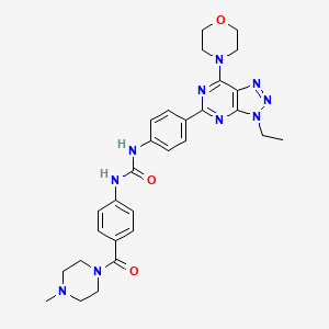 Структурная формула PKI402, CAS 1173204-81-3, формула C29H34N10O3