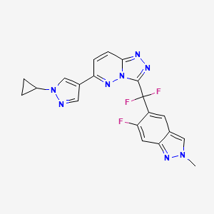 Структурная формула PLB-1001, CAS 1440964-89-5, формула C20H15F3N8