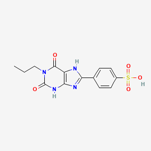 Структурная формула PSB1115, CAS 152529-79-8, формула C14H14N4O5S