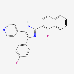 Структурная формула CK1-IN-1, CAS 1784751-20-7, формула C24H15F2N3