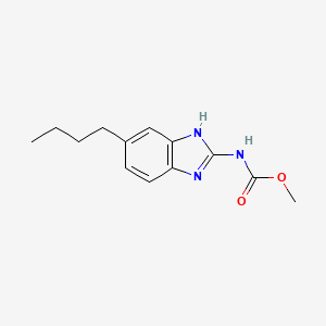 Структурная формула Parbendazole, CAS 14255-87-9, формула C13H17N3O2