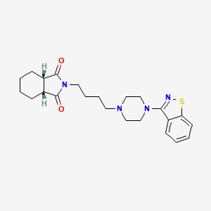 Структурная формула Perospirone, CAS 150915-41-6, формула C23H30N4O2S