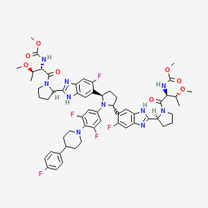 Структурная формула Pibrentasvir(ABT-530), CAS 1353900-92-1, формула C57H65F5N10O8