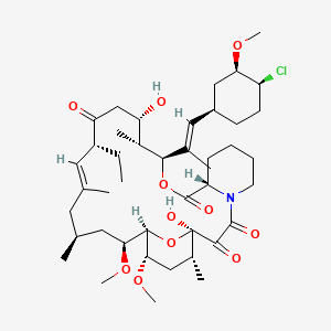 Структурная формула Pimecrolimus, CAS 137071-32-0, формула C43H68ClNO11