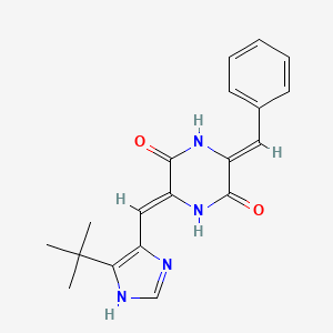 Структурная формула Plinabulin, CAS 714272-27-2, формула C19H20N4O2