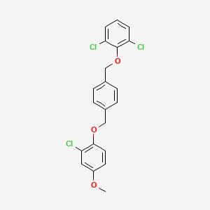 Структурная формула Pocapavir, CAS 146949-21-5, формула C21H17Cl3O3