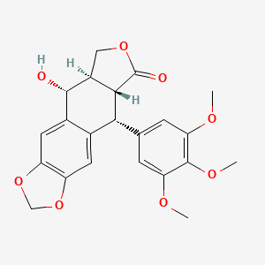 Структурная формула Podophyllotoxin, CAS 518-28-5, формула C22H22O8