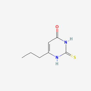 Структурная формула Propylthiouracil, CAS 51-52-5, формула C7H10N2Os