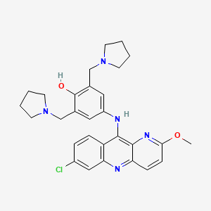 Структурная формула Pyronaridine, CAS 74847-35-1, формула C29H32ClN5O2