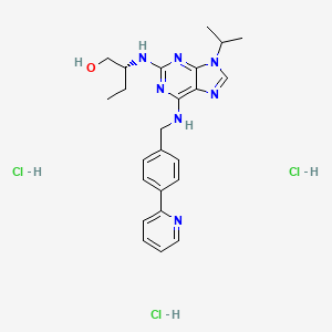 Структурная формула (R)​-​CR8 trihydrochloride, CAS 1786438-30-9, формула C24H32Cl3N7O