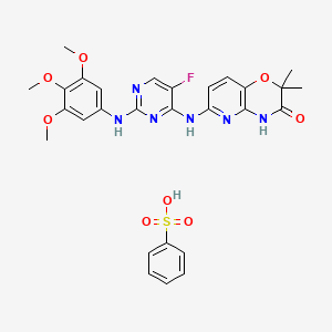 Структурная формула R406, CAS 841290-81-1, формула C28H29FN6O8S