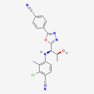 Структурная формула RAD140, CAS 1182367-47-0, формула C20H16ClN5O2