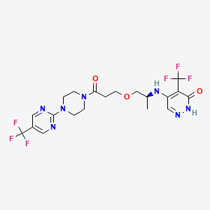 Структурная формула RBN-2397, CAS 2381037-82-5, формула C20H23F6N7O3