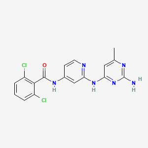 Структурная формула RO495, CAS 1258296-60-4, формула C17H14Cl2N6O