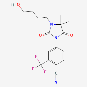 Структурная формула RU58841, CAS 154992-24-2, формула C17H18F3N3O3