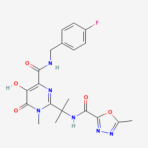 Структурная формула Raltegravir, CAS 518048-05-0, формула C20H21FN6O5