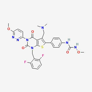 Структурная формула Relugolix(TAK-385), CAS 737789-87-6, формула C29H27F2N7O5S