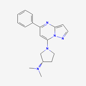 Структурная формула (S)-ZINC-3573, CAS 2095596-11-3, формула C18H21N5