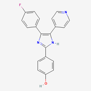 Структурная формула SB202190, CAS 152121-30-7, формула C20H14N3OF