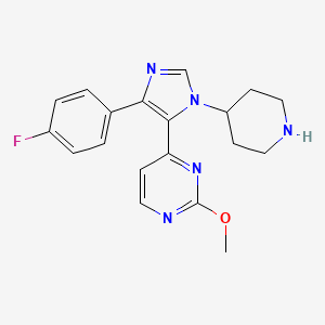 Структурная формула SB242235, CAS 193746-75-7, формула C19H20FN5O