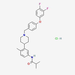 Структурная формула SNAP 94847 hydrochloride, CAS 1781934-47-1, формула C29H33ClF2N2O2