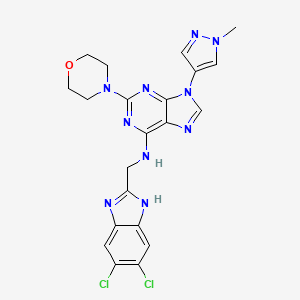 Структурная формула SR-4835, CAS 2387704-62-1, формула C21H20Cl2N10O